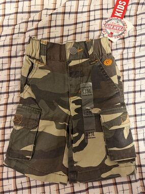 Farm Boy Camouflage Cargo Shorts Infant Boys 12 Months NWT